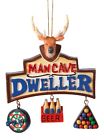 C7275 Kurt Adler Man Cave Dweller Deer Head Darts 086131241673