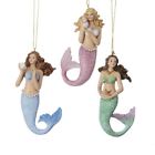 C7601 Kurt Adler Mermaid Beach Ornament Set Coastal Ocean 086131407390