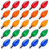 C9-glass-25pc-multi 1 Brightown Pack Replacement Bulbs Ceramic Christmas Light For