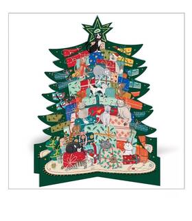 511400 Caltime Cats 3d Christmas Tree And Presents Advent Calendar 315 X 410 Mm
