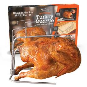 Camerons 759284454213 Original Christmas Turkey Dunrite- Patented Upside-down Stainless St