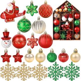 Canlierr Ua-canlierr-981 70 Pcs Christmas Ball Ornaments Assorted Shatterproof Hanging Decor For Chris