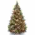 Cap3-306-75 National Tree Company Carolina Pine Christmas 7 1 2 Ft 86 Flocked Cones 750 Clear Lights New 784338291940