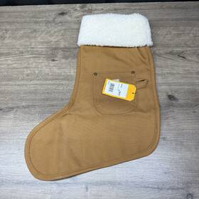 Carhartt 197219392856 Duck Canvas Khaki Brown Christmas Stocking Nwt
