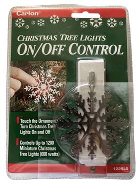 1225ls Carlon 034481184225 Christmas Tree Lights On/off Control Carlin Silver Snowflake 600 Watts