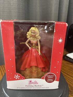 Carlton 645416774451 2014 Holiday Barbie Ornament 2nd In Series Christmas Ag Collectors New