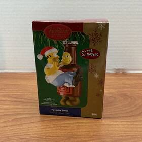 Cxor-105p Carlton Cards 2006 Homer Simpson Inch Favorite Brew Christmas Ornament New