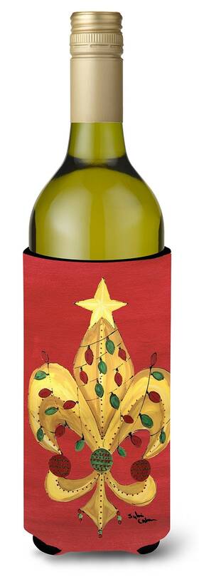 Carolines Treasures 615872697342 8185literk Christmas Fleur De Lis Tree With Lights Wine