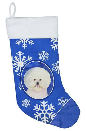 Ss4664cs Carolines Treasures Bichon Frise Winter Snowflakes Christmas Stocking