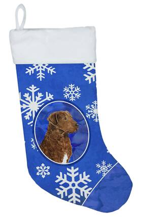 Ss4669cs Carolines Treasures Chesapeake Bay Retriever Winter Snowflakes Christmas Stocking