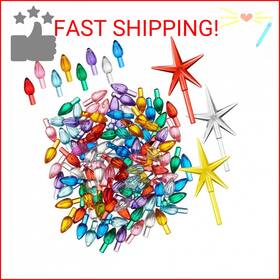 Casafield 842364132801 Ceramic Christmas Tree Replacement Lights - 108 Multi-color Bulbs And