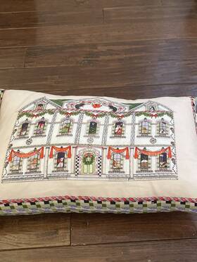 299063 Cath Kidston Christmas At Home Multi Pillows Cushion 18 Inch X 26 Nwt Holiday