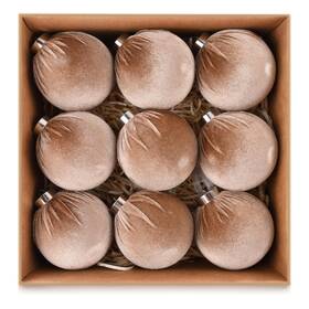 Sy-631-brown Ccamssely Velvet Ornaments For Christmas Tree Decorations - Brown Xmas Ball Ornament Fo