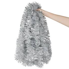 8542008331 Ccinee Decora 33 Feet Silver Tinsel Garland Christmas Metallic Hanging Garla