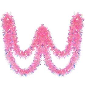 Ccinee-us-am124s50p1 Ccinee 32.8 Feet Pink Tinsel Garland Christmas Glitter Metallic 10m