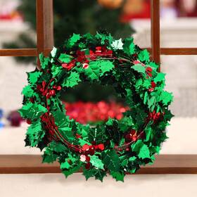Ccinee-us-dk110s9p3q Ccinee 75 Feet Christmas Wire Garland 3 Roll Red Green Leave