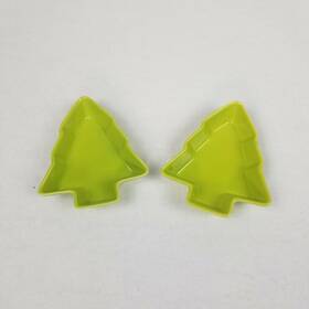 Celebrate It 886946048388 Mini Green Christmas Tree Candy/nut Dish Set