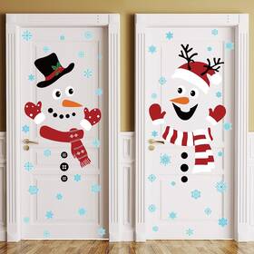 Tf-censen-25311 Censen 2 Pieces Christmas Door Sticker Decorations Winter Snowman W