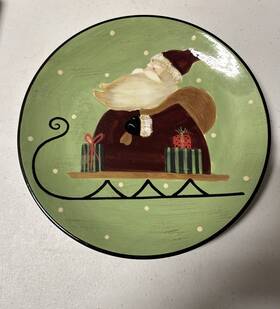 Certified International 730384195404 Becca Barton Santa Sled Christmas Plate Platter 13 Inch