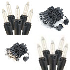 Cg100-2.5-bk-cl Light Clear Christmas Mini Set Black Wire Long 689466772036