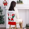 2031624 Chair Cover Fine Workmanship Easy Assemble Flannel Xmas Themed Santa Clause