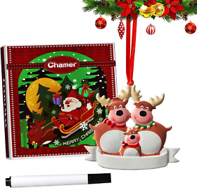 Chamer Family Christmas Tree Ornaments Of Three Fat Deer B-2
