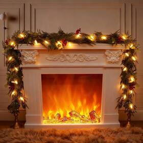 Chiyinbao 731336656723 Christmas Garlands With Light Lighted Up Garland Chr