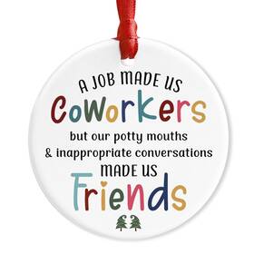 Orp5 Choang Ceramic Christmas Ornament Coworker Gift Office Xmas Tree Decor