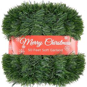 Choonshow 032766208798 1 Pcs 50 Foot Christmas Garland For Indoor And Outdoor Decor -thick Fluffy