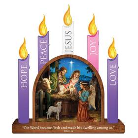 Christian Brands 195002086456 Magnetic Advent Wreath Activity Count Down To Christmas Holiday Family Fun
