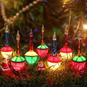 Christmas Bubble Lights Multicolor String With 7 Clear Bulbs