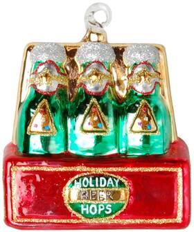 Cbk35579 Christmas By Krebs 6-pack Of Beer Hops Man Cave Favorite Glass Holiday Ornament