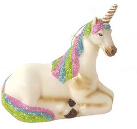 Cbk70564 Christmas By Krebs Sitting Magical Unicorn Holiday Ornament Glass