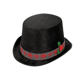 4-4637 Christmas Caroler Top Hat Apparel Accessories 1 Piece