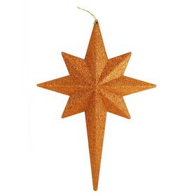 Christmas Central 191296170642 20 Inch Burnt Orange Glittered Bethlehem Star Shatterproof Ornament