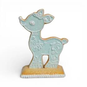 Christmas Decor 807962293958 Blue Cookie Reindeer Ships Within 10 Days New 2025