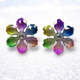 Christmas Decor 807962793410 Neon Acrylic Snowflake Ornaments Set Of 2 Ships Within 10 Days