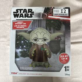 87363 Christmas Decoration Gemmy 3.5ft Star Wars Yoda Holly Airblown Inflatable Indoor/outdoor