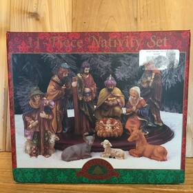 Christmas Fantasy Ltd 611272620874 11 Piece Nativity Set Holiday Decor Display Small