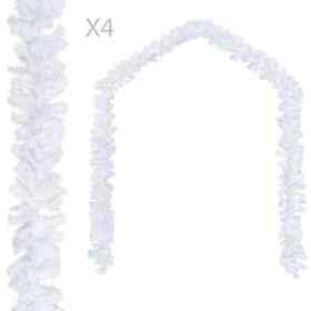 284310 Christmas Garlands 4 Pcs White 106.2inch Pvc