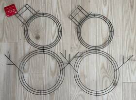 Christmas House 195464051078 Nwt 23 Inch X 18 Snowman Metal Wreath Form 2 Wire Frame For Winter Decor
