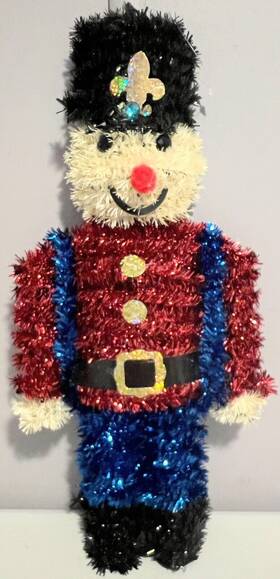 Christmas House 195464059692 Tinsel Nutcracker Wall Decor 15 Inch X 6.75
