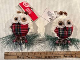 Christmas House 195464760741 Decoration Ornament Owl Fabric Approximately 4.5 In Tall