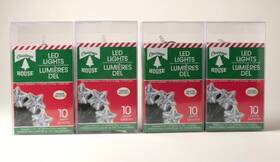 56847 Christmas House Lot 4 Stars Fairy Lights 10 Led 2aa Battery Power Crafts Wreath Nip