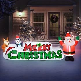 Christmas Inflatables Merry 9 Ft Inflatable Santa Claus Pen