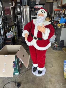 Christmas International 815532000288 Rare 60 Inch Animated Motion Singing Dancing Santa Life Size 2003 Tested