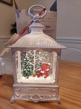 Christmas Is Forever 666079745572 In Heaven 10.75 Inch Glitter Swirling Water Lantern Globe Beautiful