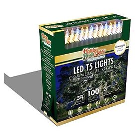 Ledbx-t5100-wpcs4 Christmas Led Light Set T5 Commercial Grade Warm And Pure White 100-ct