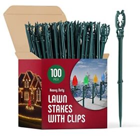 Christmas Light Yard Stakes Set Of 100 Outdoor 8.5inch Tall