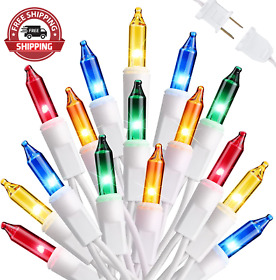 Christmas Lights Multicolor 33ft 100 Count Incandescent String